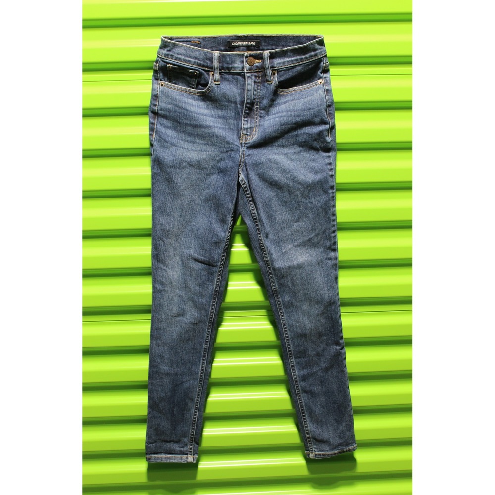 Calvin Klein Jeans Womens 26 Blue High Rise Skinny Denim Jeans Medium Wash